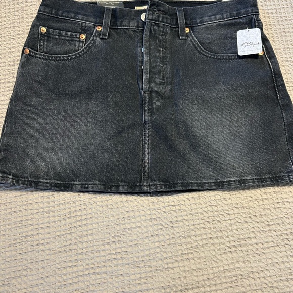 Levi's Dresses & Skirts - Levi's Faded Black Denim Mini Skirt